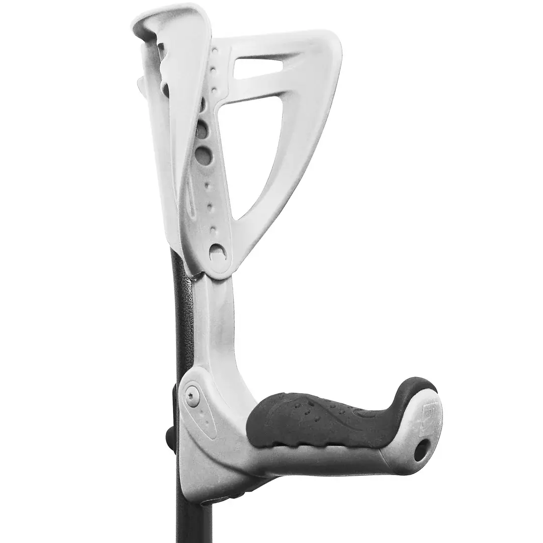 Fdi ergotech adjustable crutches single black white 2
