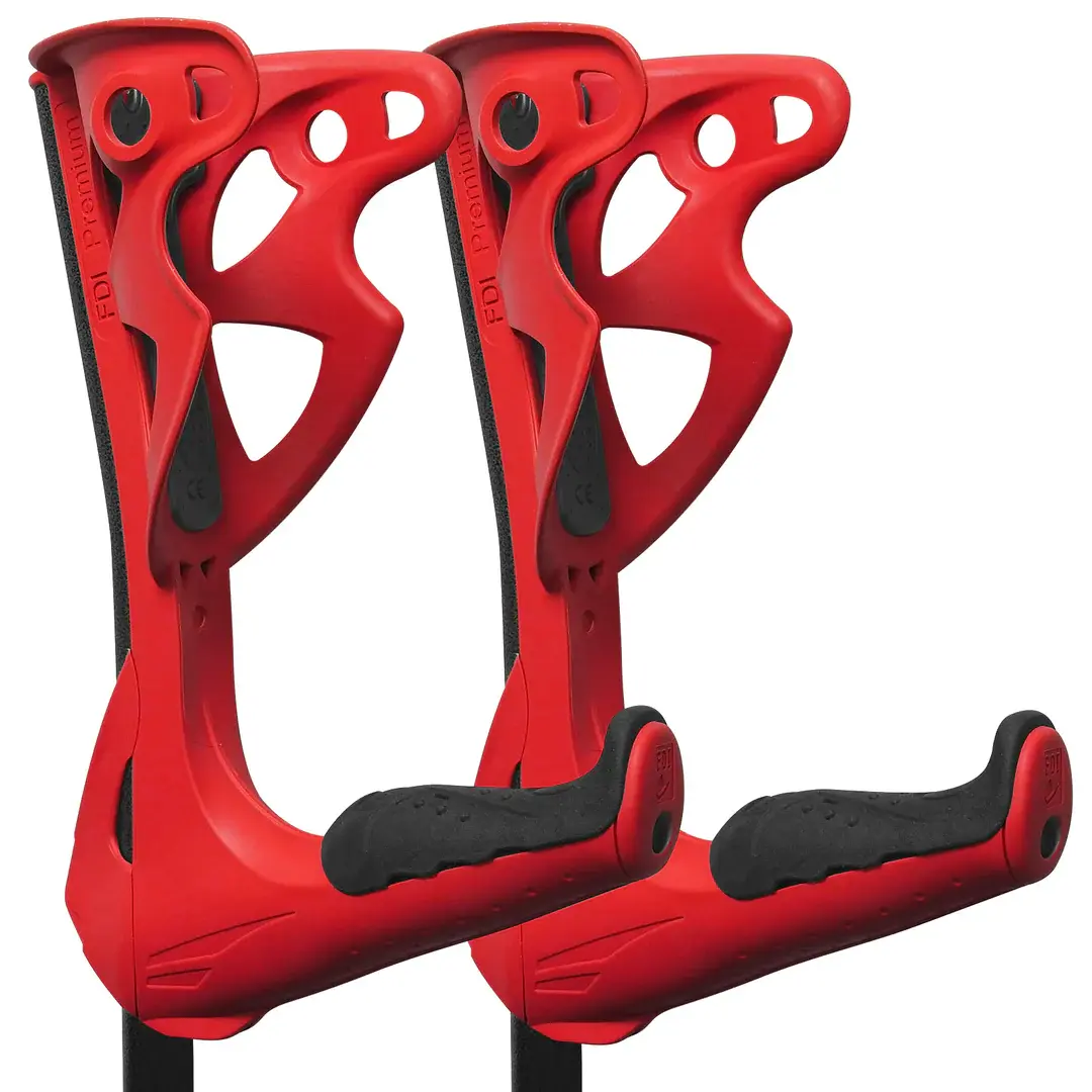 Fdi premium crutches var image pair black red 2