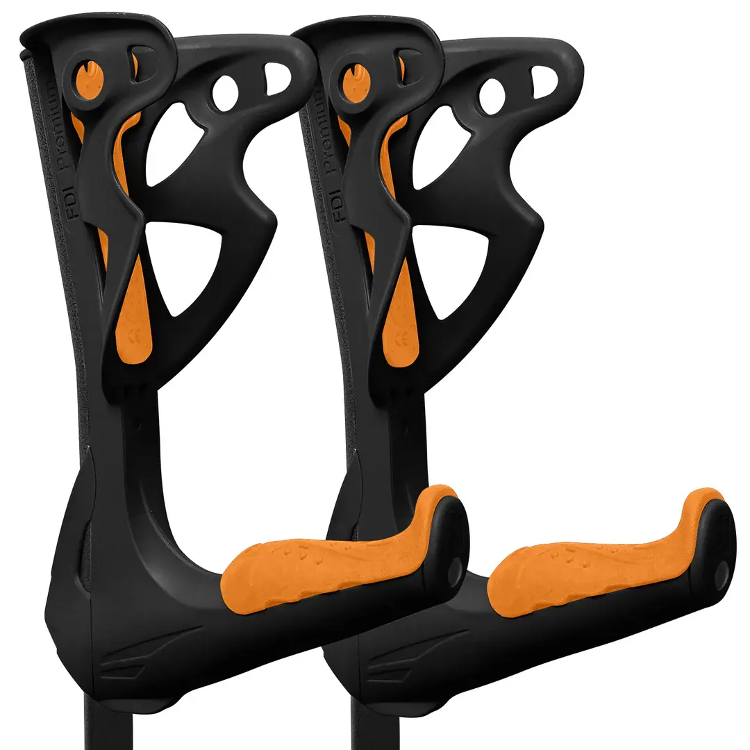 Fdi premium crutches var image pair orange black 2
