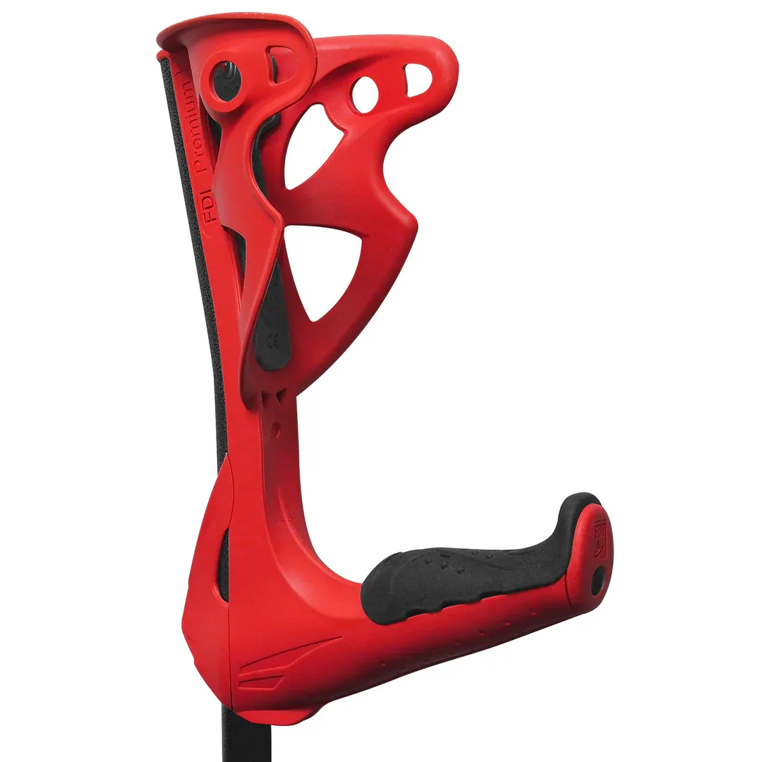 Fdi premium crutches var image single black red 2