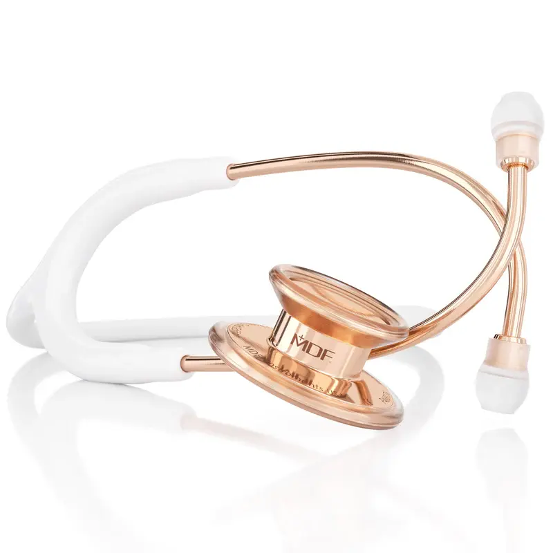 Mdf md one adult stethoscope white rose gold main 1