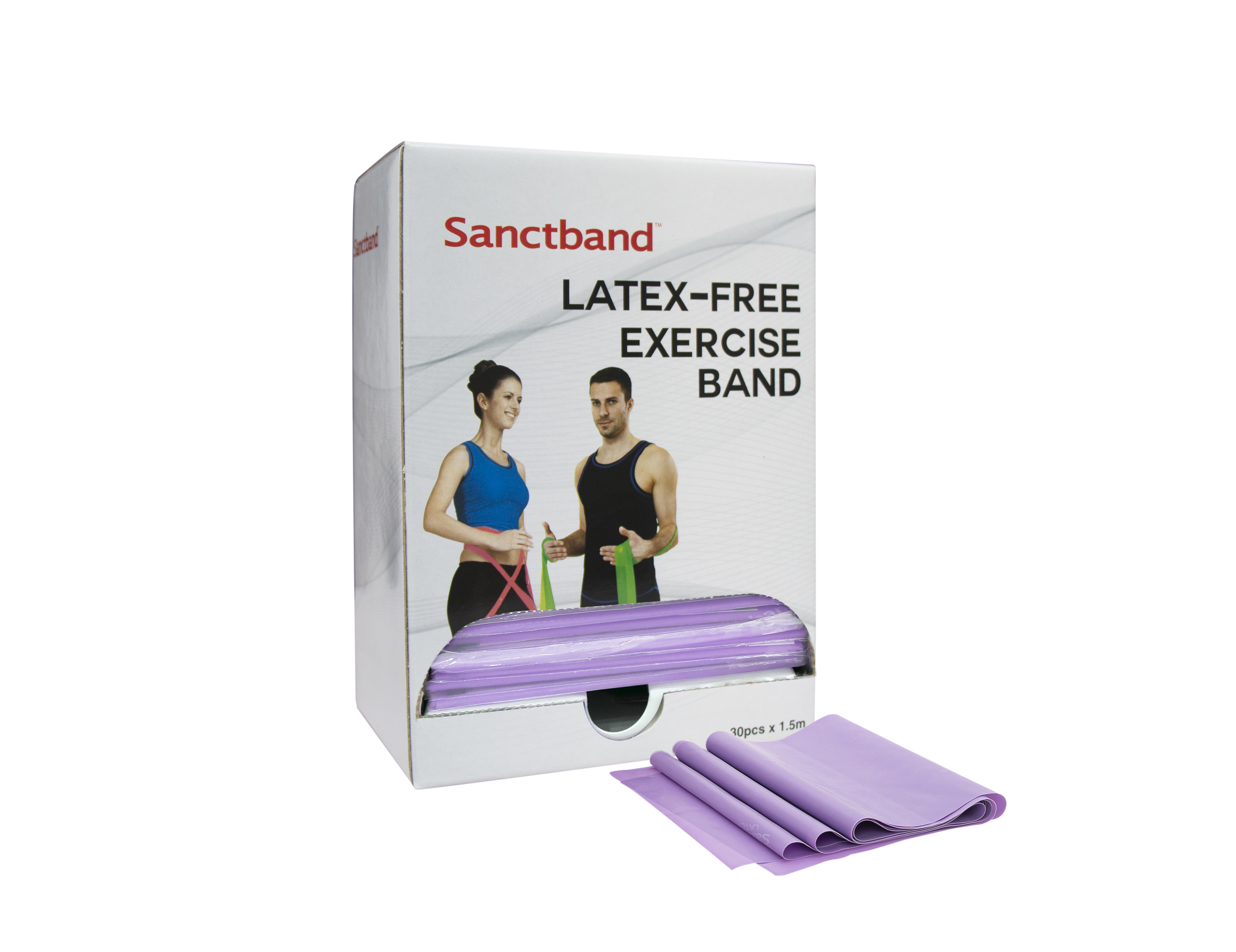 SB Latex Free 30pcs Exercise Band Retail Pack Iris IMG 1