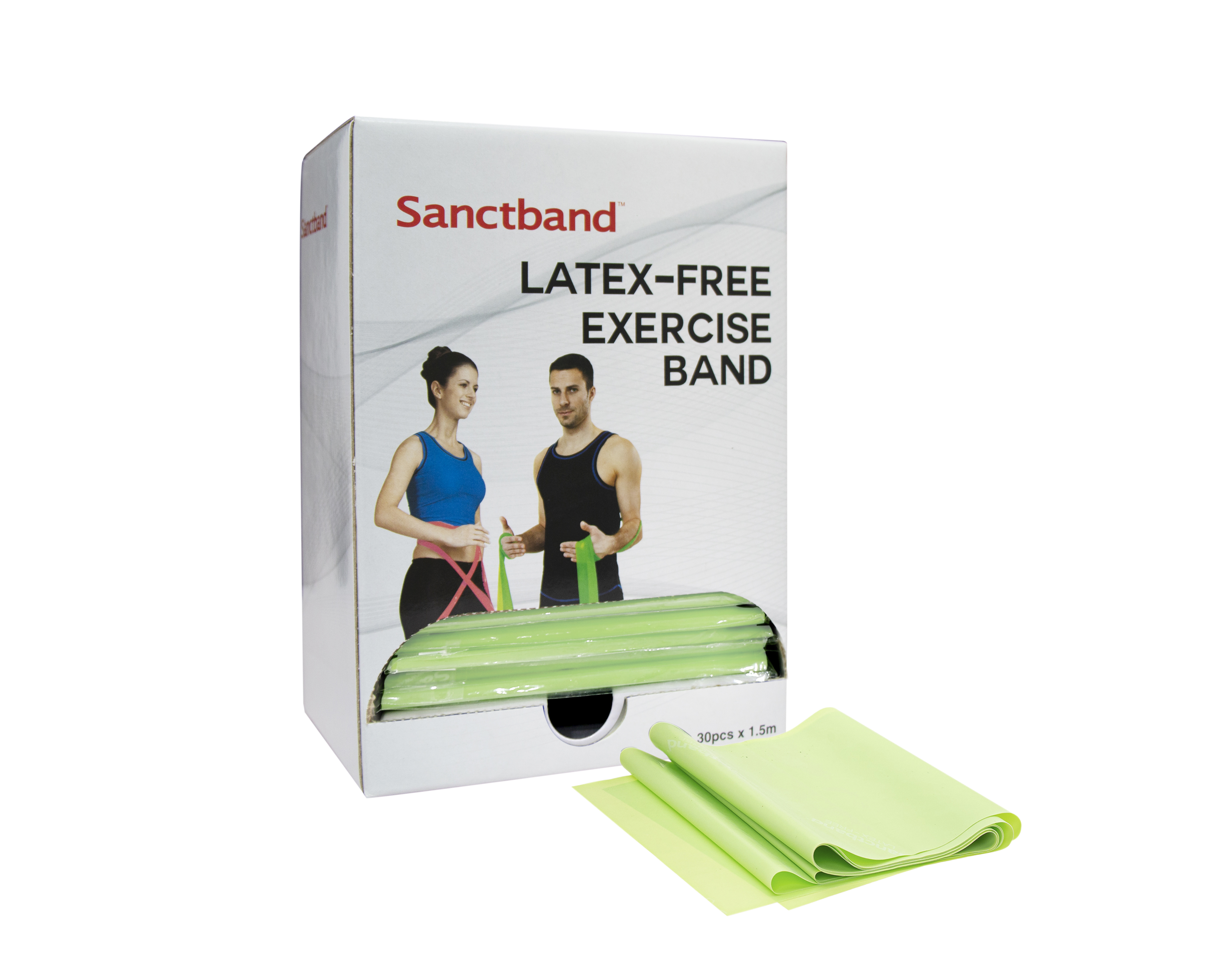 SB Latex Free 30pcs Exercise Band Retail Pack Pine IMG 2