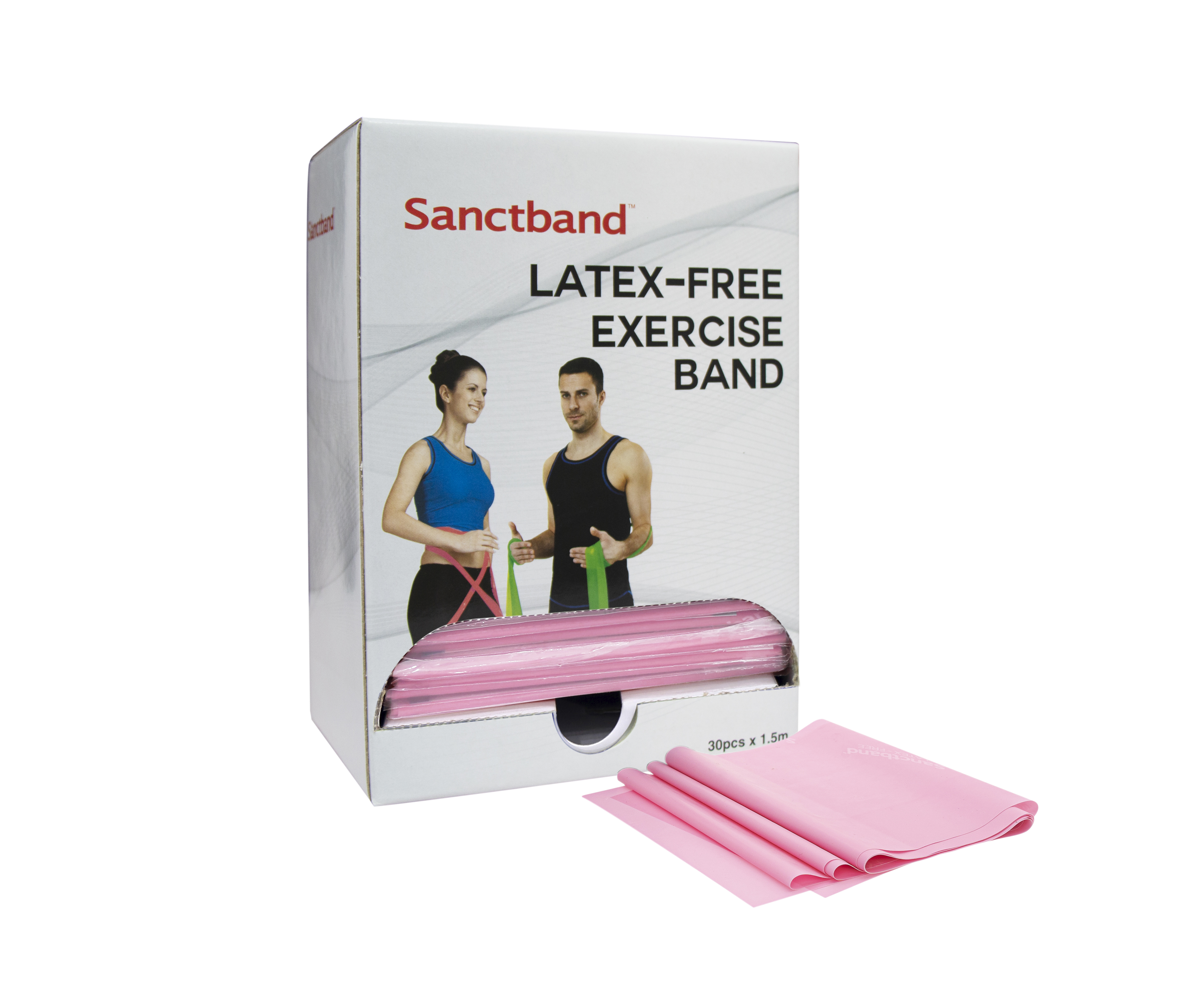 SB Latex Free 30pcs Exercise Band Retail Pack Rose IMG 1