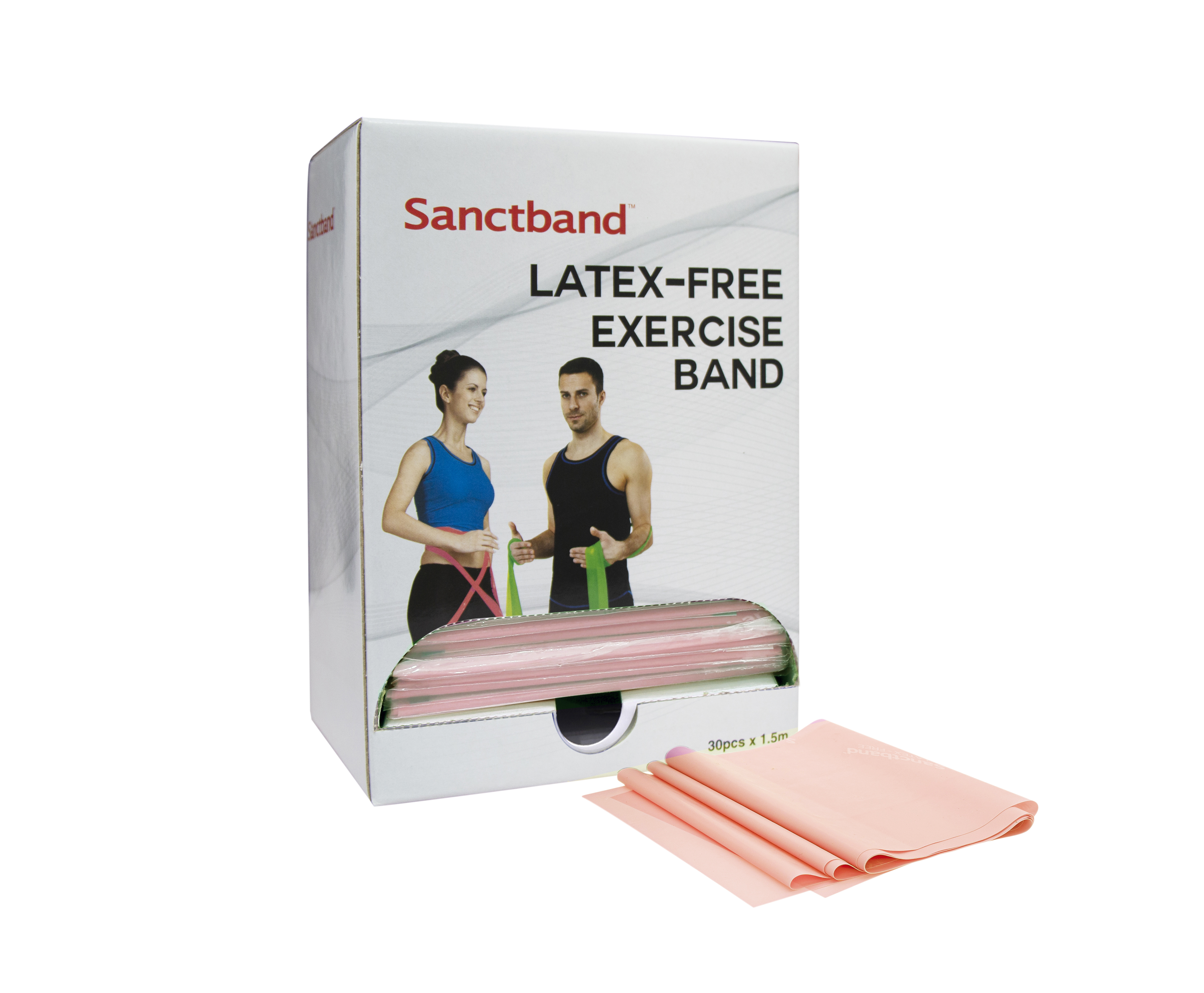 SB Latex Free 30pcs Exercise Band Retail Pack orange