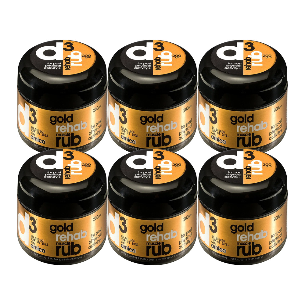Gold rub pack of 6