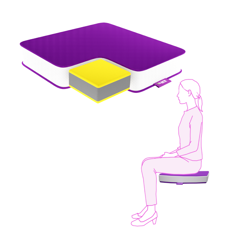 Bariatric Cushion renders on white